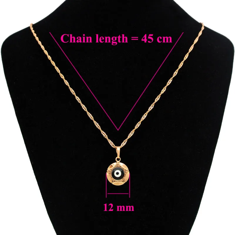 

45cm Women Eye Pendant Necklaces Gold Evil Charm Jewelry Making Pendentif Femme Collar Mujer Wisiorek Zawieszka Kolye N0206