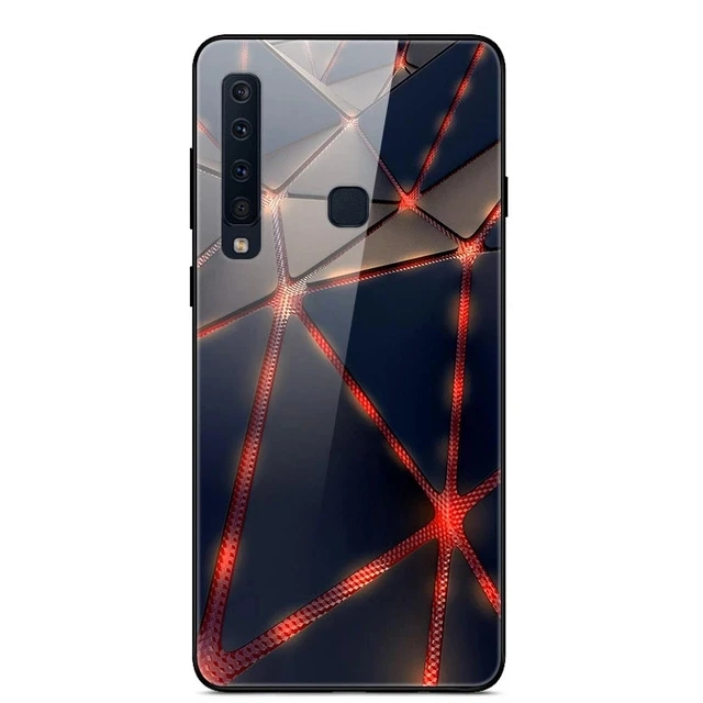 44 A 6,3 A9S для samsung A9 чехол стеклянный жесткий чехол для телефона чехол для samsung Galaxy A9 чехол A 9 9A мягкий силиконовый бампер - Цвет: 44