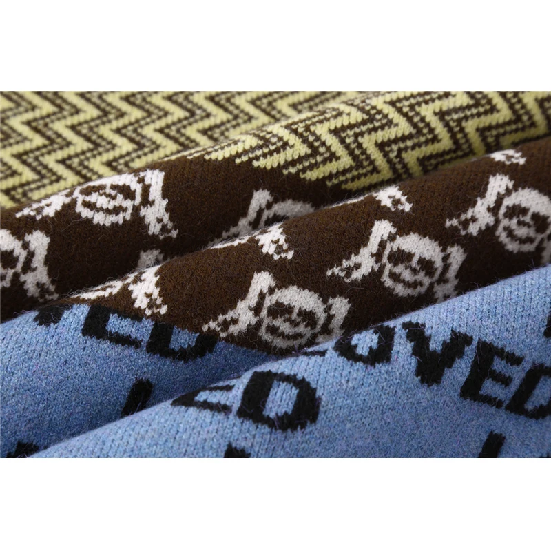 

Vintage Knitted Cardigan Sweater Women Patchwork Denim Coat V Neck Long Sleeve Knitwear Casual Loose Outwear Female Tops