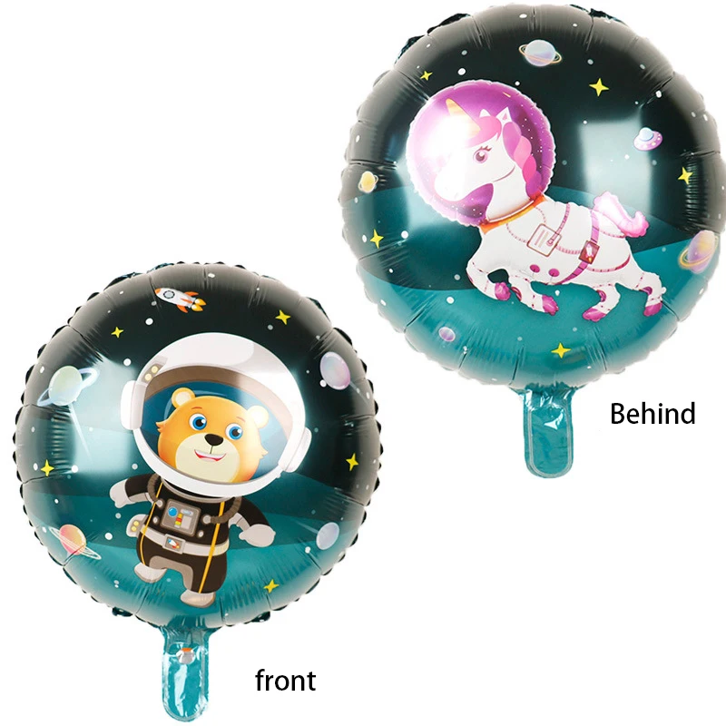 5 шт. воздушный шар в космосе медведь единорог для детского душа украшение