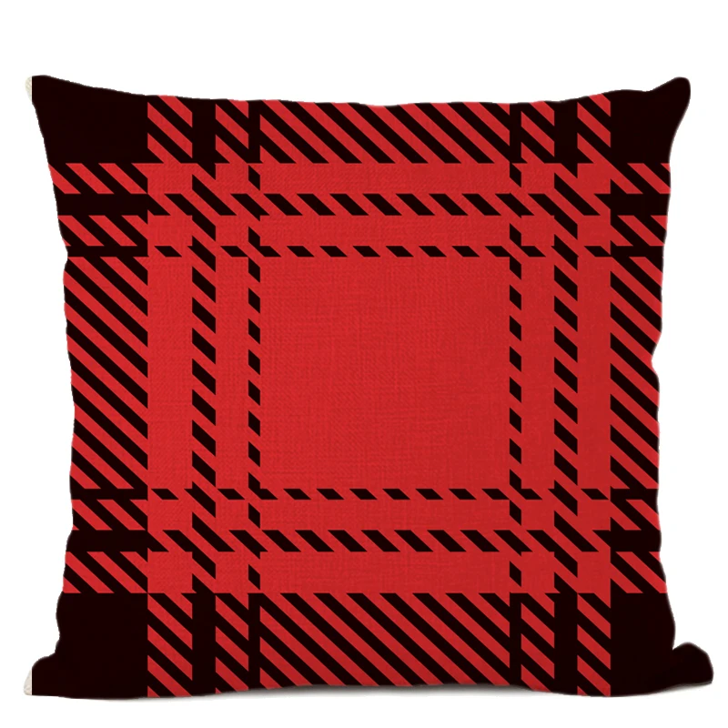 Контрастная и классическая наволочка в клетку для дивана прочная жесткая из