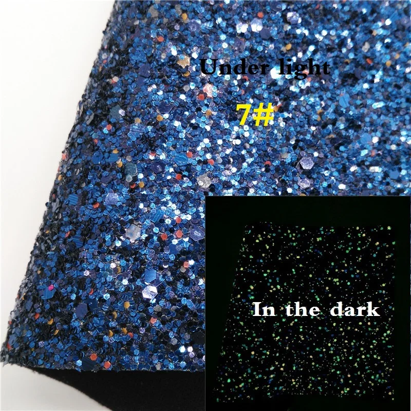 7 Glitterwishcome 21X29 см A4 Размер светится в темноте блестящая ткань, массивные блестящие кожаные листы, блестящий винил для луков, GM564A - Цвет: 7