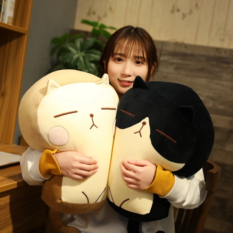 

30/40cm Plush Cat Toys Cute Creative Toast Cat Plush Soft Toys Nap Sleeping Pillow Cushion Stuffed Gift Doll