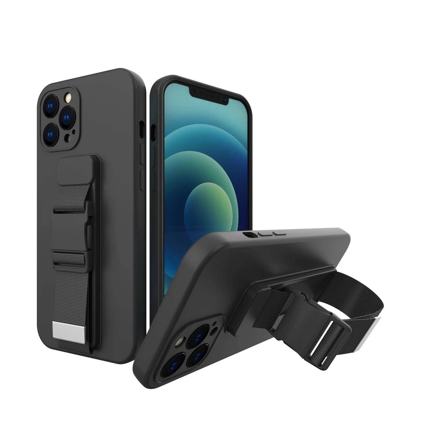 

Fashion Wristband Phone Case For iPhone 13 Pro Max Case Silicone Cover For iPhone 12 Pro Max Mini 11 Pro XS XR 7 8 Plus 6s Case