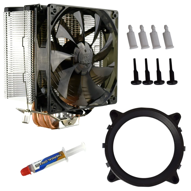

Pccooler X5 S1214 5 Heat pipe CPU Cooler 120mm led 4pin PWM fan For Intel LGA 775 1151 1155 1150 1156 AMD AM4 AM3 CPU cooling