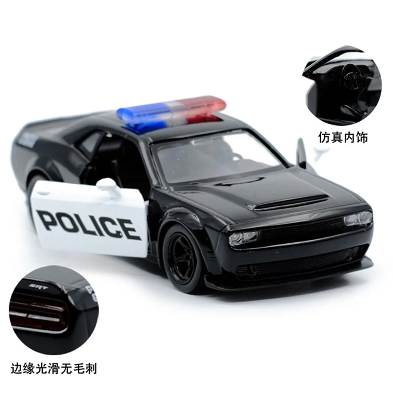 RMZ CITY 1:36 Challenger полицейский игрушечный автомобиль литой из сплава модель
