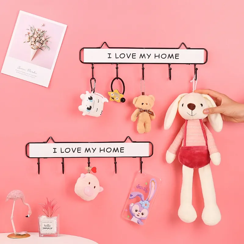 

Punch-free Creative Clothes Hooks Behind The Door Hooks Wall Coat Hooks Hangers Bedroom Living Room Simple Wall Hanging Rack