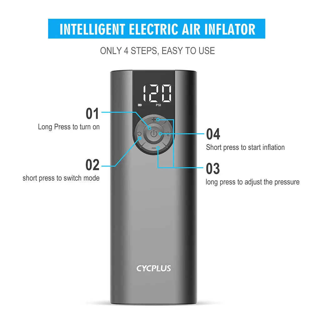 Precio CYCPLUS-accesorios Para Bicicleta A8, Inflador Multifuncional, Bomba De Alta Presión Para Coche, Compresor De Aire Portátil