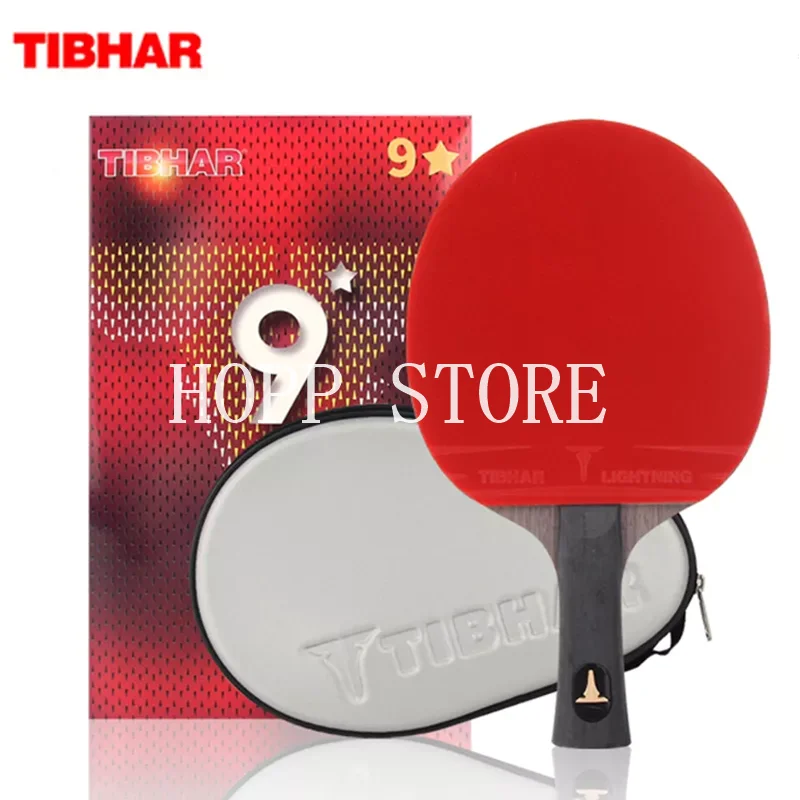 TIBHAR 9 Star Table Tennis Racket Superior Sticky Rubber Carbon Blade Ping Pong Rackets Pimples-in Pingpong Paddle Bat