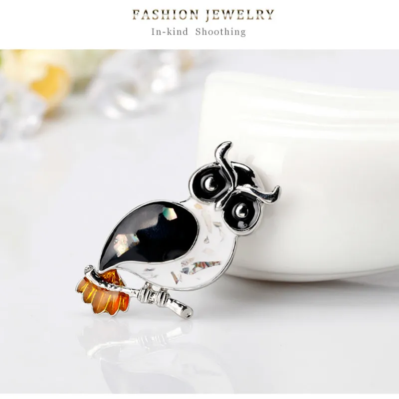 Женская Брошь-корсаж из натурального абалона в виде совы и птицы булавка