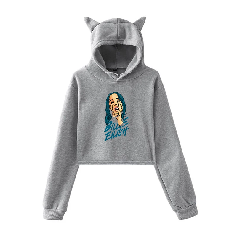 Новинка Billie Eilish женские толстовки с капюшоном; сезон осень пуловер с длинными рукавами милые женские свитшоты Прямая поставка Kleding Vrouwen Harajuku топы - Цвет: Kawaii Hoodie 10