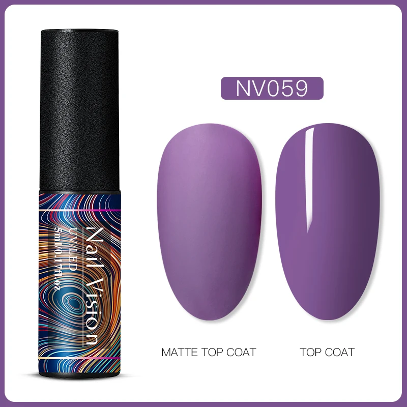 S06654 Nail Vision 60 цветов Матовый УФ-гель для ногтей 5 мл чистый цвет матовое верхнее покрытие Впитывающее полуперманентный Гель-лак для ногтей - Цвет: S06654