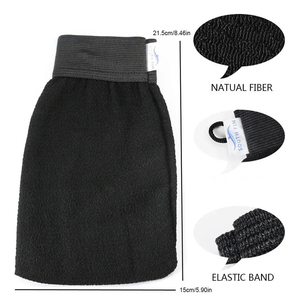 

Single Layer Exfoliator Mitt Black Bath Shower Dead Skin Removal Gloves Exfoliating Gloves Bath Gloves Scrubbing