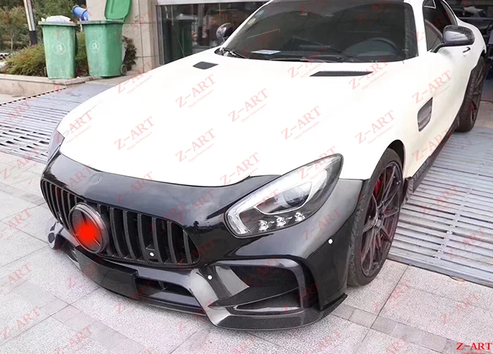 Для AMG GT обвес для AMG GTS тюнинг обвес для AMG GT Дооснащение переднего бампера AMG GT карбоновая передняя решетка