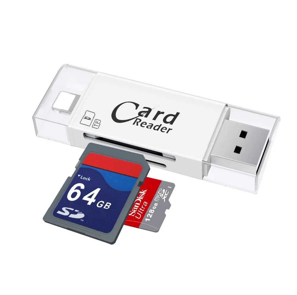 3в1 Micro USB SD TF Microsd SDHC кардридер для iPad iPhone X 8 7 6 6S Plus 5 5S SAMSUNG huawei Android OTG Phone | Компьютеры