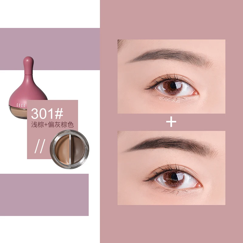 Gogo tales eyebrow enhancer cream dual color black brown long lasting waterproof natural makeup tattoo gel BN223 | Красота и здоровье
