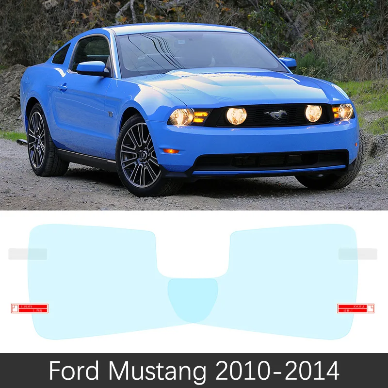 2010-2014 Для Ford Mustang 5th 6th Gen S197 S550 GT 2010~ полное покрытие зеркало заднего вида непромокаемая противотуманная пленка аксессуары - Название цвета: 2010-2014