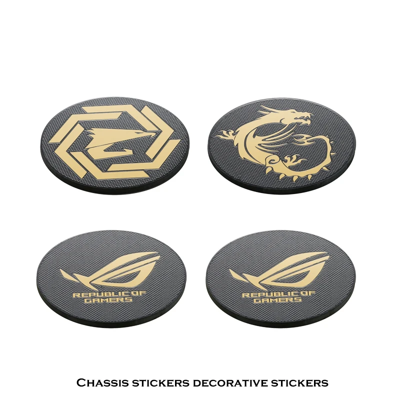 Металлическая Наклейка для ПК чехол Fan ROG MSI AORUS позолоченная наклейка
