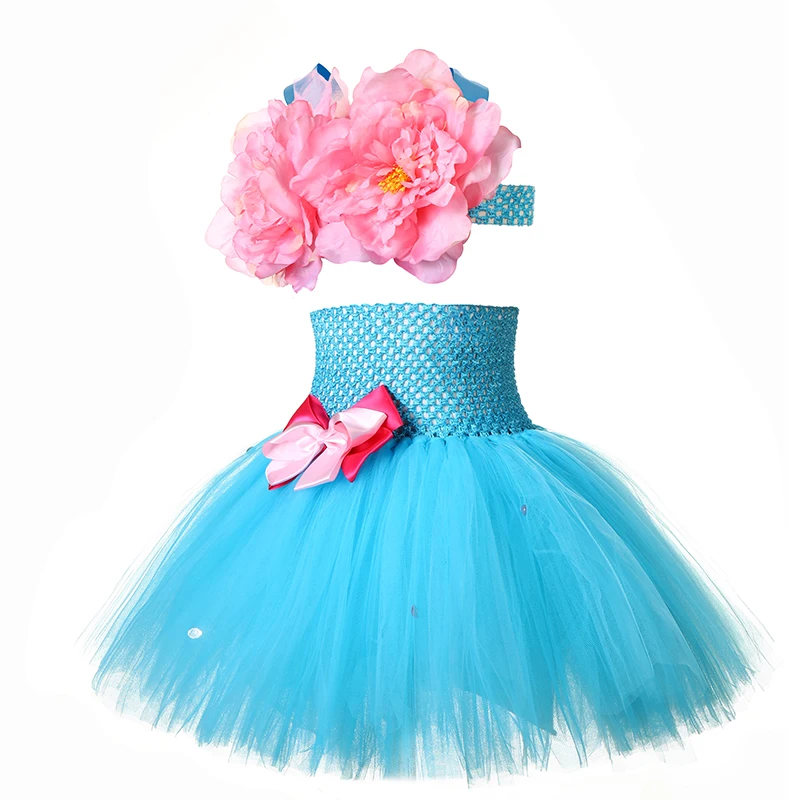 Платье-пачка Русалочки для девочек на Хэллоуин платье принцессы Ариэль с рыбьим