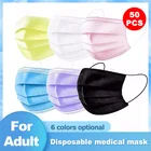 10-500 шт. одноразовые маски со ртом для лица черные защитные маски Необычные однослойные 3-слойные нетканые маски для взрослых