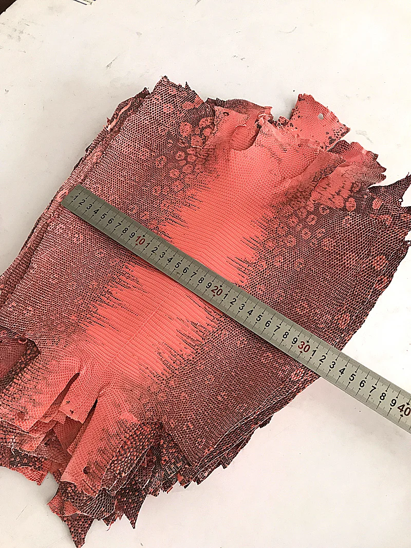 Большой размер цельный розовый оригинальный цветок ящерица кожа натуральная