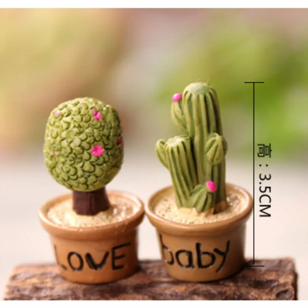 Мини Искусственные растения суккуленты в горшке кактус микро Ландшафтные