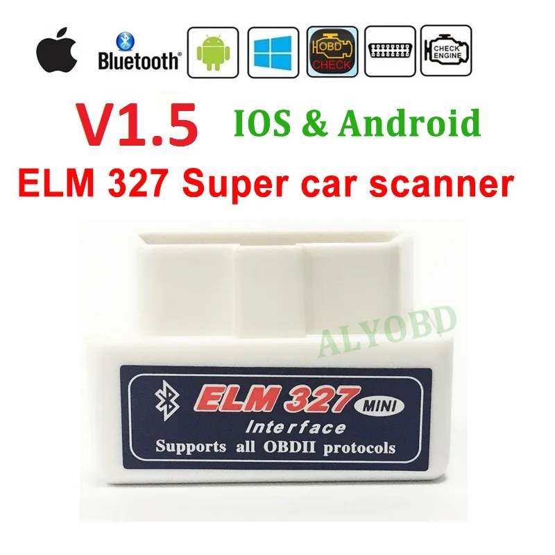 Автомобильный считыватель кодов ELM327 мини устройство для считывания с bluetooth