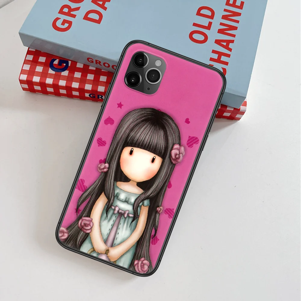 

Cute Santoro Cartoon Gorjuss Phone Case For IPhone 4 4s 5 5S SE 5C 6 6S 7 8 Plus X XS XR 11 12 Mini Pro Max 2020 black Coque