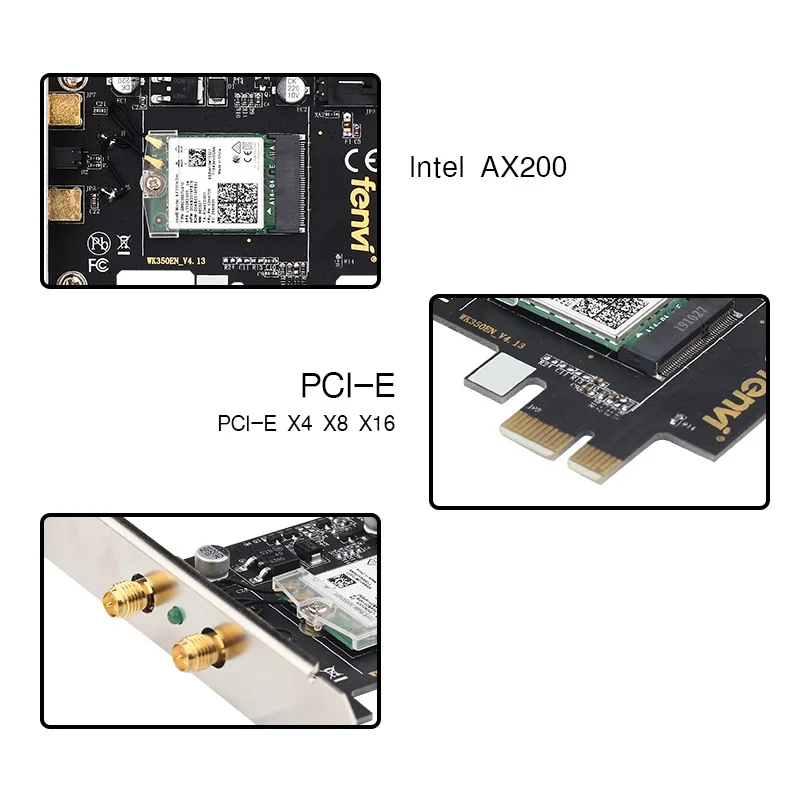 2400 Мбит/с двухдиапазонный беспроводной AC Wi-Fi сетевой адаптер с Wi-Fi 6 Intel AX200 NGW NGFF с 802,11 ac/ax BT 5,0 для рабочего стола