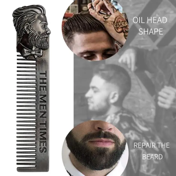 1 шт. серебряный высококачественный крутой шаблон для формирования бороды мужчин