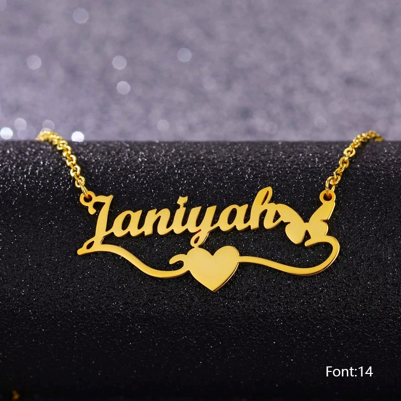 Ожерелье с именем на заказ чокер из нержавеющей стали ожерелья именной табличкой