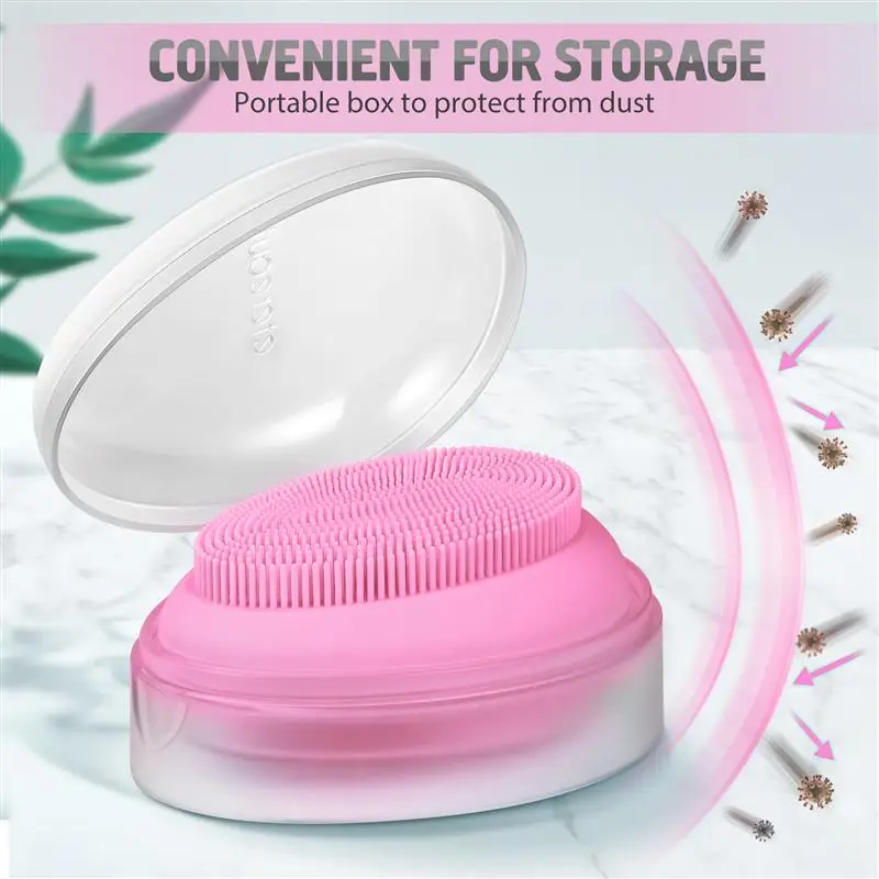 

ETEREAUTY Comfortable Handheld Silicone Face Brush Face Exfoliator Cleanse Brush