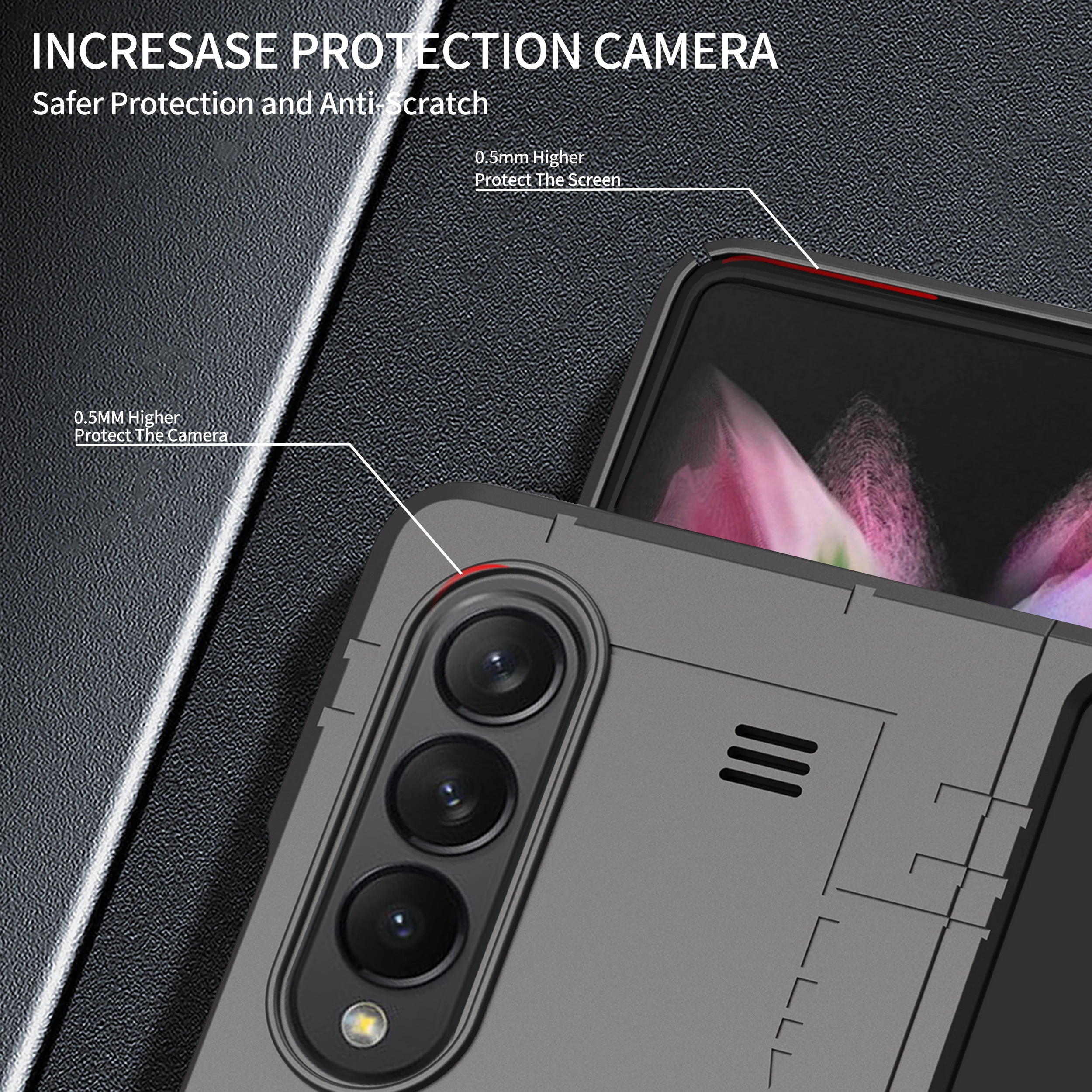 drop protection kickstand protective case for samsung galaxy fold 3 fold3 fold3 fold 2 5g shockproof folding phone bag cover free global shipping