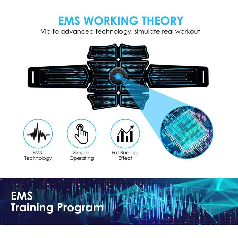 

EMS Fitness Abdominal Muscle Paste Home Fitness Equipment Abdominal Massage Device