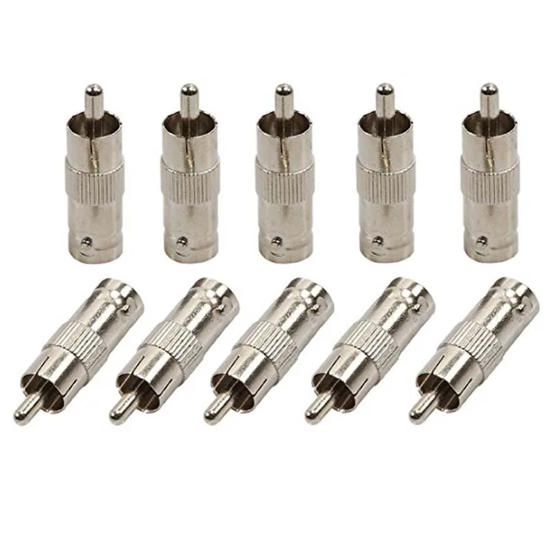 10 шт. 2 BNC Гнездовой разъем к RCA Штекерный адаптер прямой для камеры