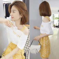 skirt suit 2021 new spring and summer fashion suit temperament large size loose t shirt half skirt two piece suit