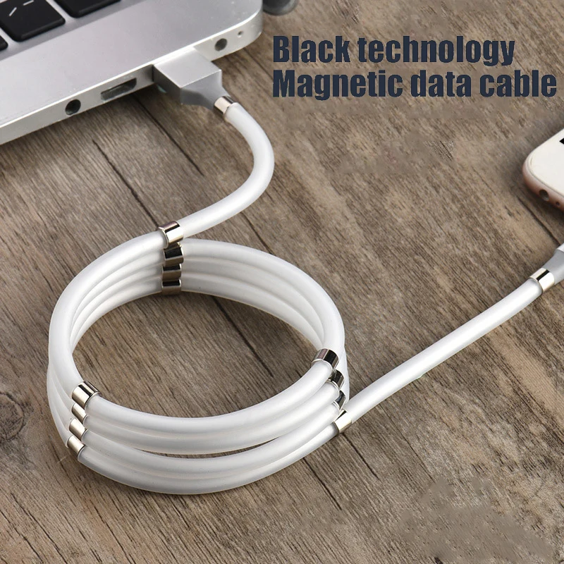 Магнитный кабель Micro USB Type c для хранения кабеля с автозаводом Huawei P40 Lite P30 P20 Pro Honor 9A