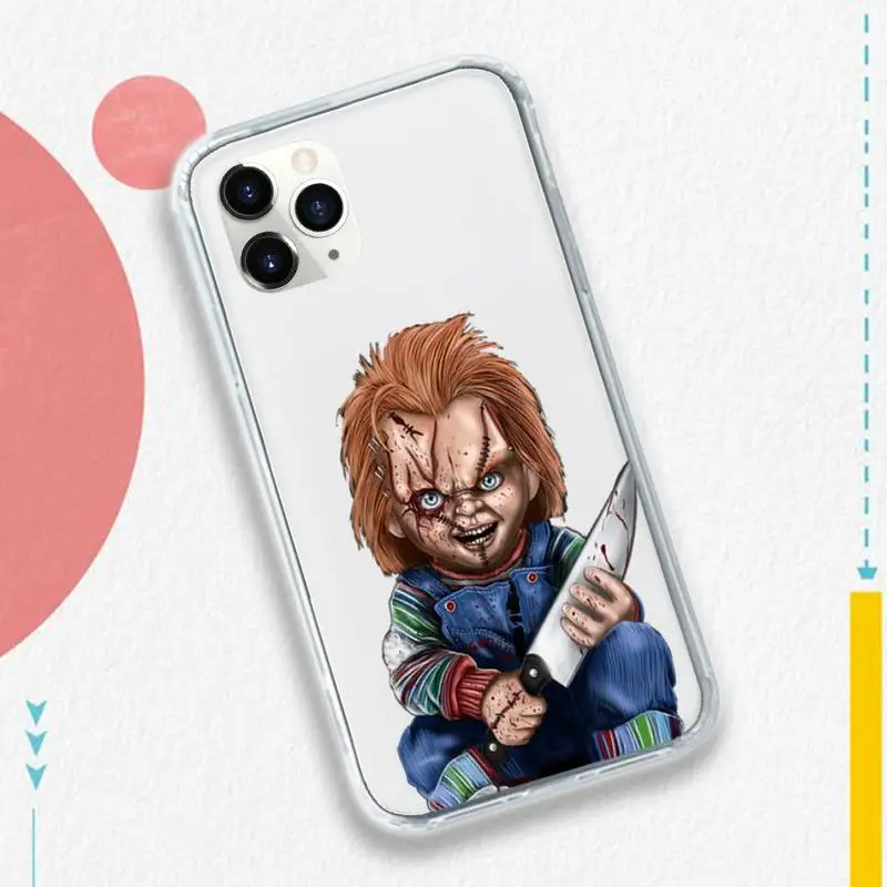 

Horror Movie CHUCKY Phone Case Transparent soft For iphone 5 5s 5c se 6 6s 7 8 11 12 plus mini x xs xr pro max
