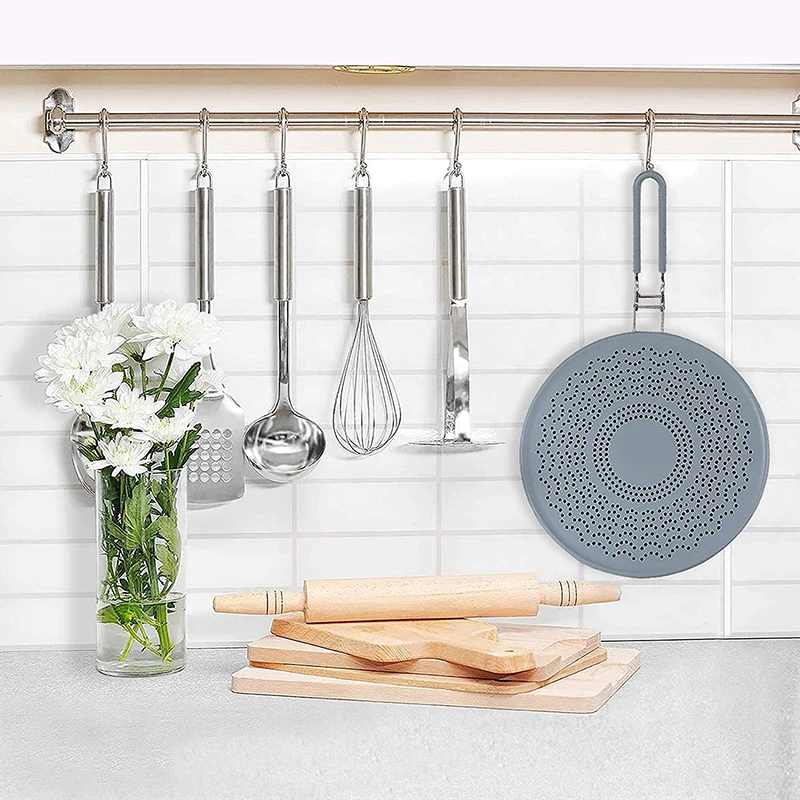 

Multifunction Cookware Silicone Splatter Guard Screen Pan Skillet Cover lid Spill Stopper Pot Splatter Screen Strainer Utensil