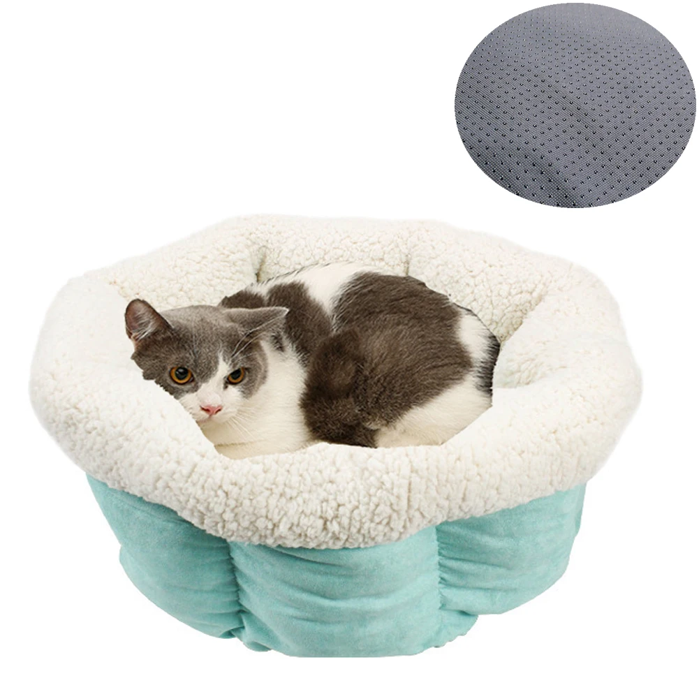

Four Seasons Cat House Round Pet Bed Mat Winter Warm Washable Sleeping Bag Sofa Puppy Comfortable Plush Nest Mats Bench