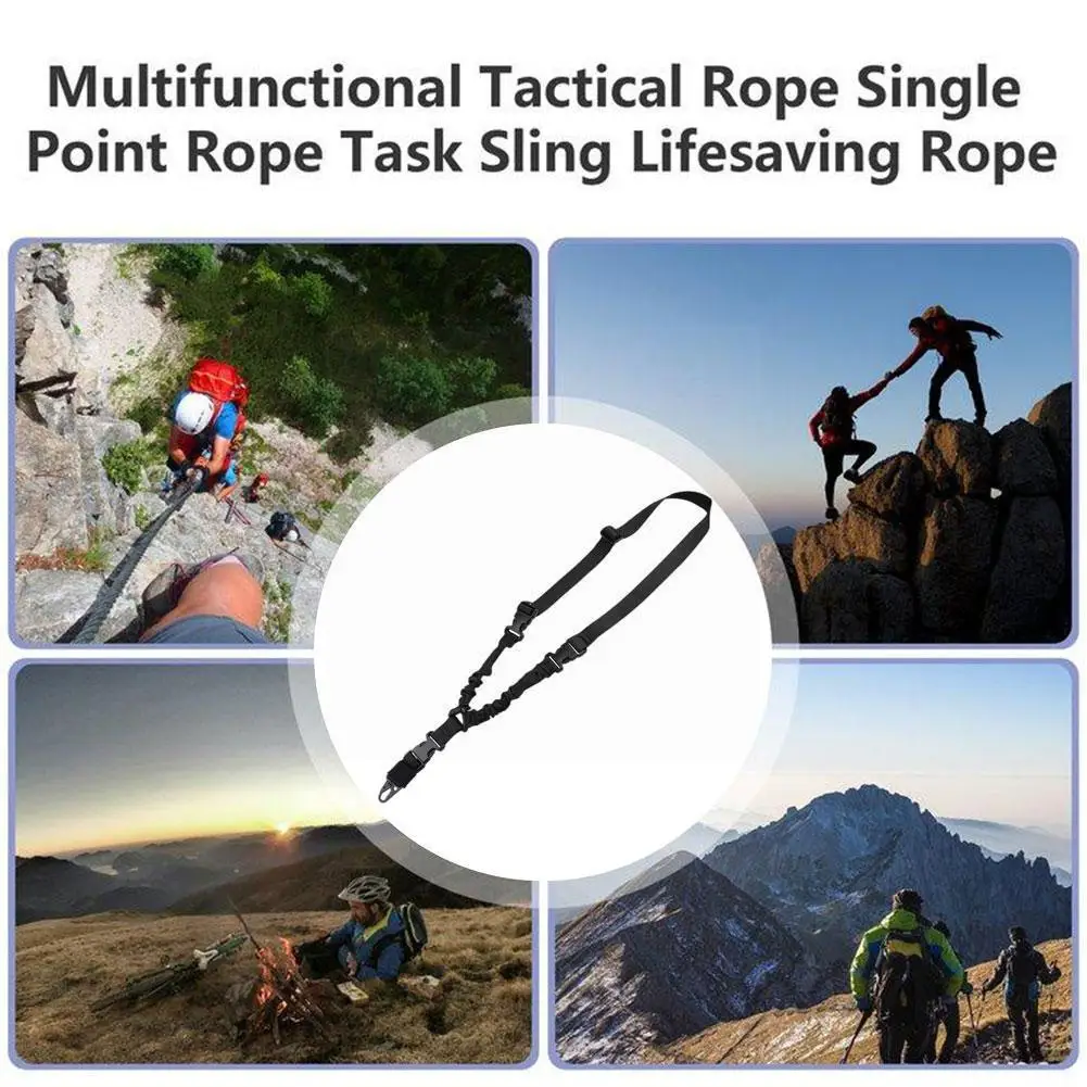 

Tactical Single Point Rifle Rope Sling Shoulder Strap Multifunctional Shotgun Military Adjustable Hunting Equipment Gun Out G7b6