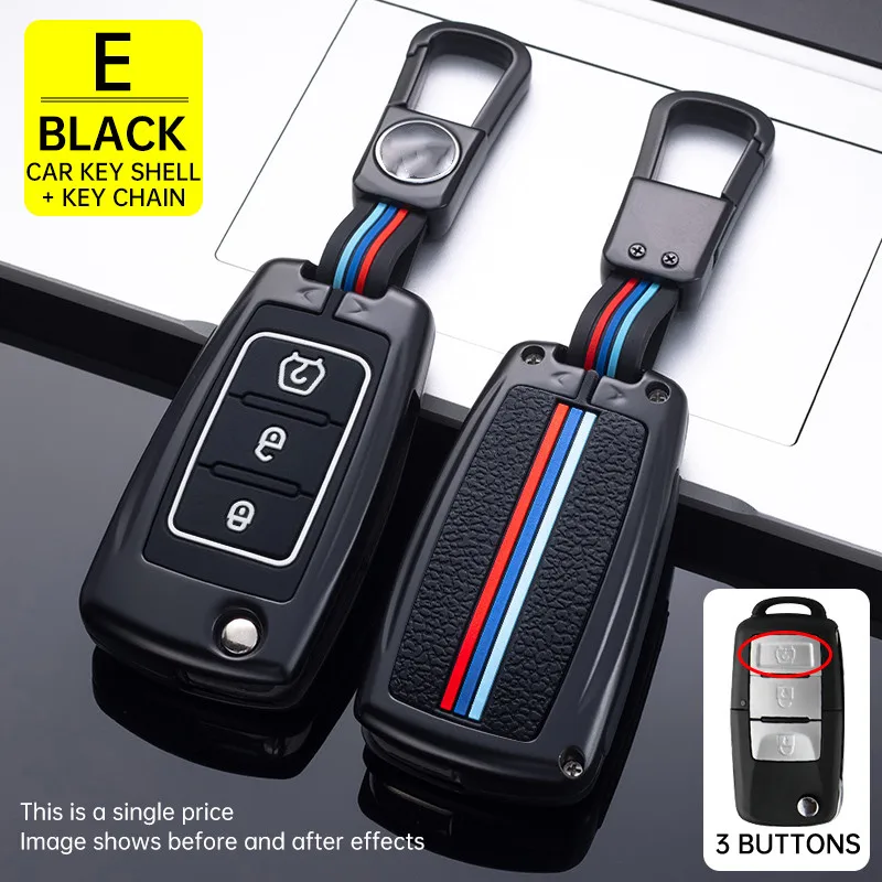 

3 Buttons Car Key Case Cover Shell for Dongfeng 580 F507 Folding Remote Car Key Shell Car Styling Accessories Ring
