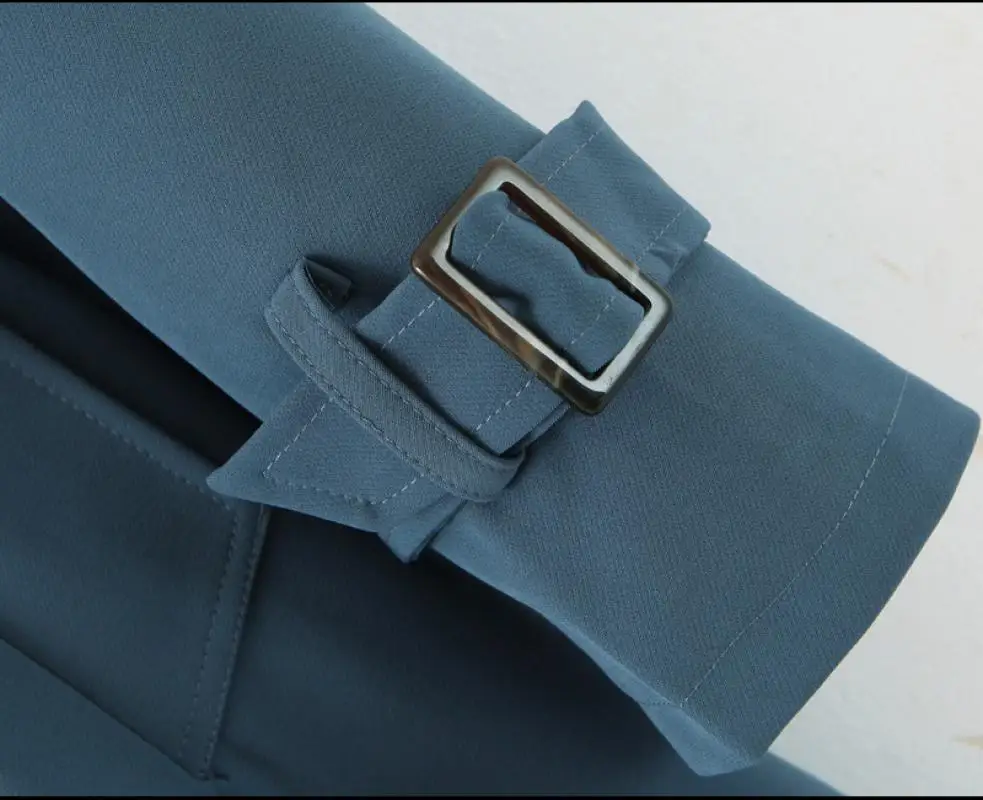 

Women High Street Trench Coat Dress Windbreaker 2020 Autumn Spring Winter Long Coats Trenches With Belt Lapel Ol Outers Coat Hot