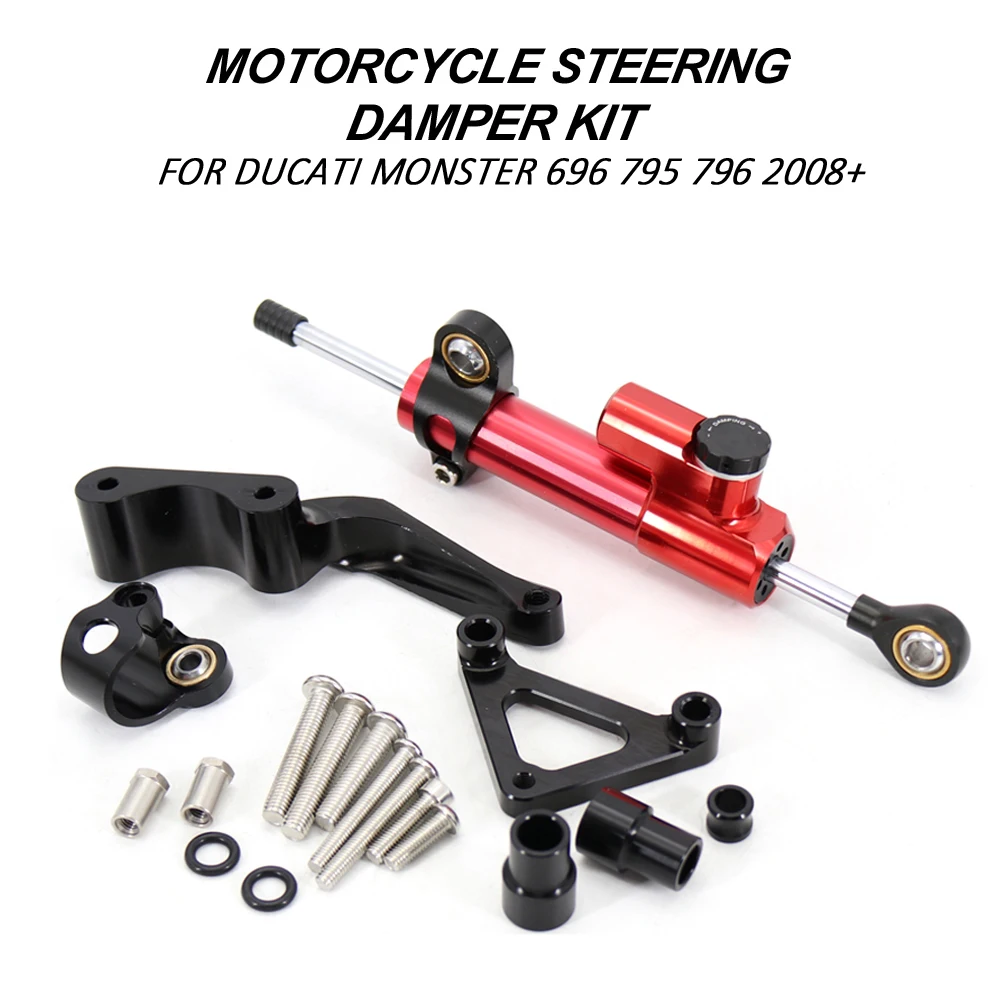 

Motorcycle Modified For Ducati 795 796 Monster 696 2008-up Steering Damper Stabilizer Mounting Bracket Support Kit