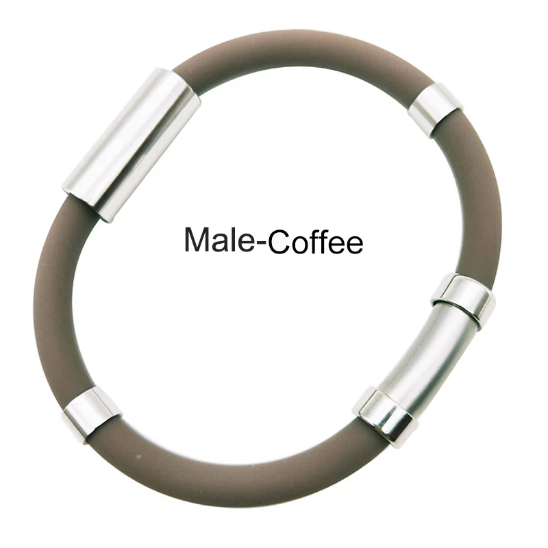 men coffee Антистатический браслет отрицательные ионы силикагель спортивные плетеные браслеты для мужчин и женщин браслет безопасность работы удалить тело статического - Цвет: men coffee