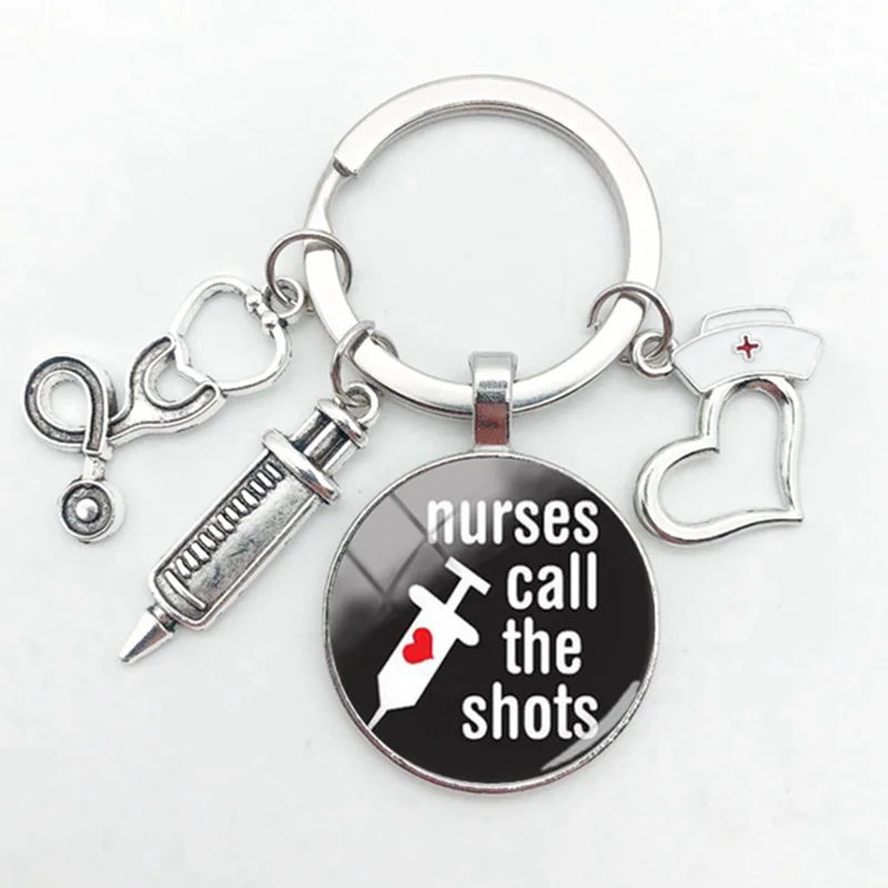 Брелок для ключей оборудование врачей и медсестер в больнице стетоскоп шприц с