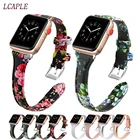 Кожаный ремешок для apple watch band 40 мм 44 мм, тонкий кожаный браслет для iwatch band 38 мм 42 мм, apple watch series 6 se 5 4 3 40