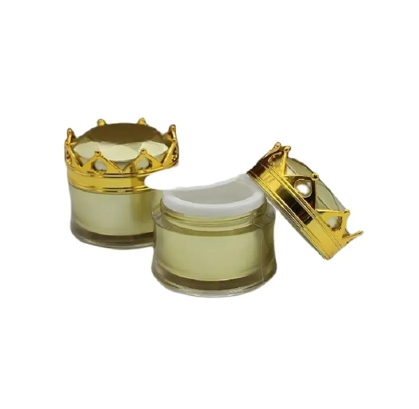 5 г Корона Форма Золотой пластиковый акриловый Кувшин Бутылка горшок