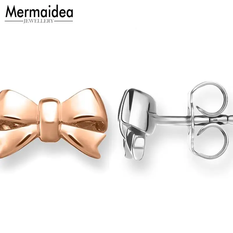 Серьги гвоздики с бантом модные хорошие ювелирные изделия для женщин 2020 подарок