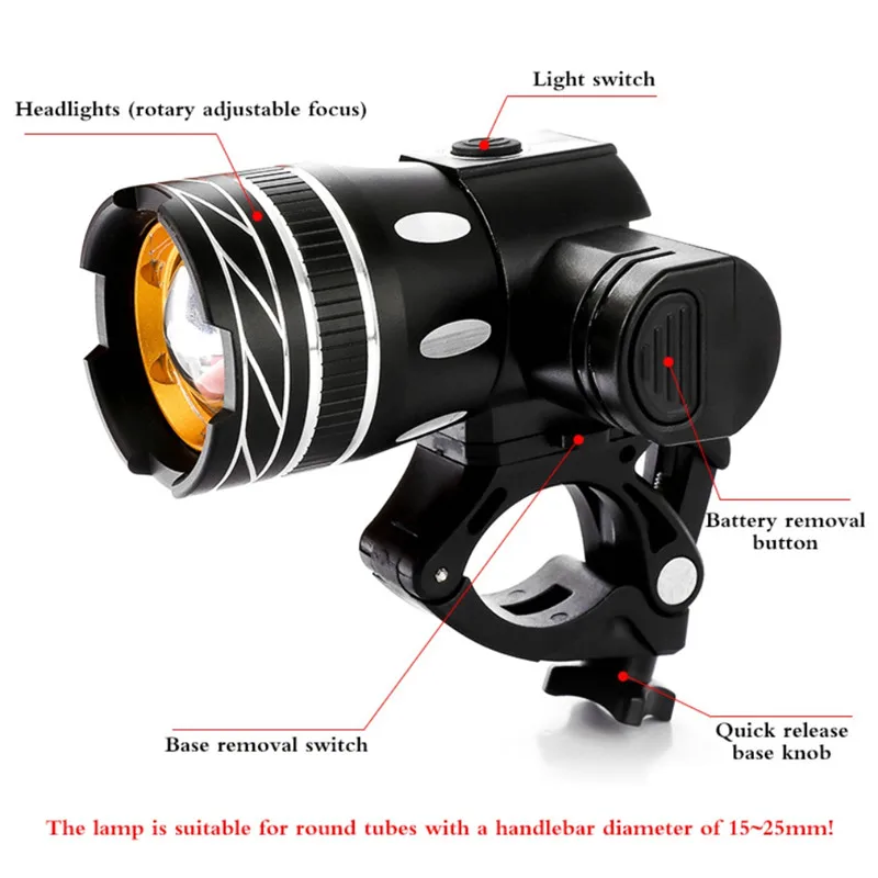 Bike Bicycle Light USB LED Rechargeable Set Mountain Cycle Front Back Headlight Lamp Flashlight | Lights